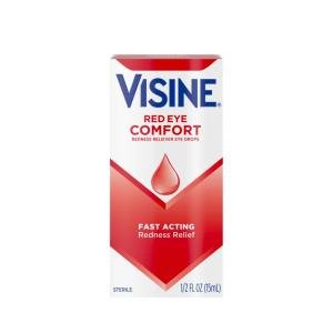 Visine Red Eye Comfort Fast Acting Redness Relief Drops, 0.5 Fluid Ounce -- 36 Per Case
