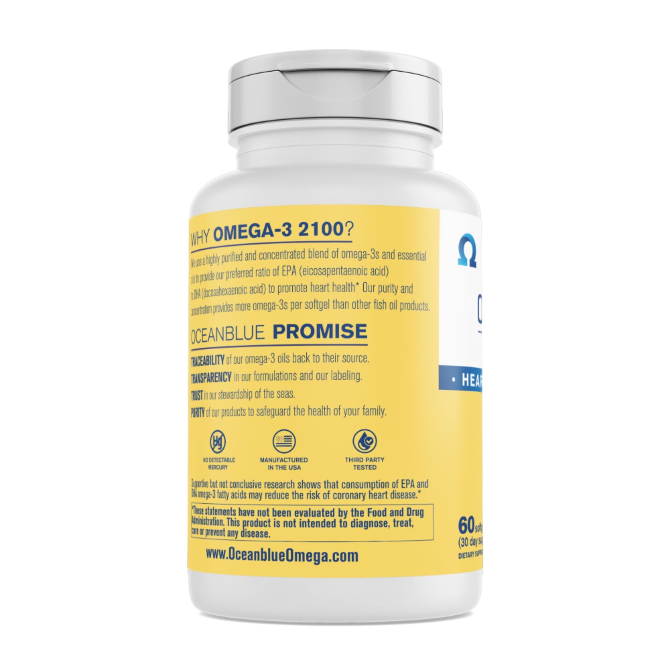 Oceanblue Omega-3, Softgels, Natural Orange Flavor