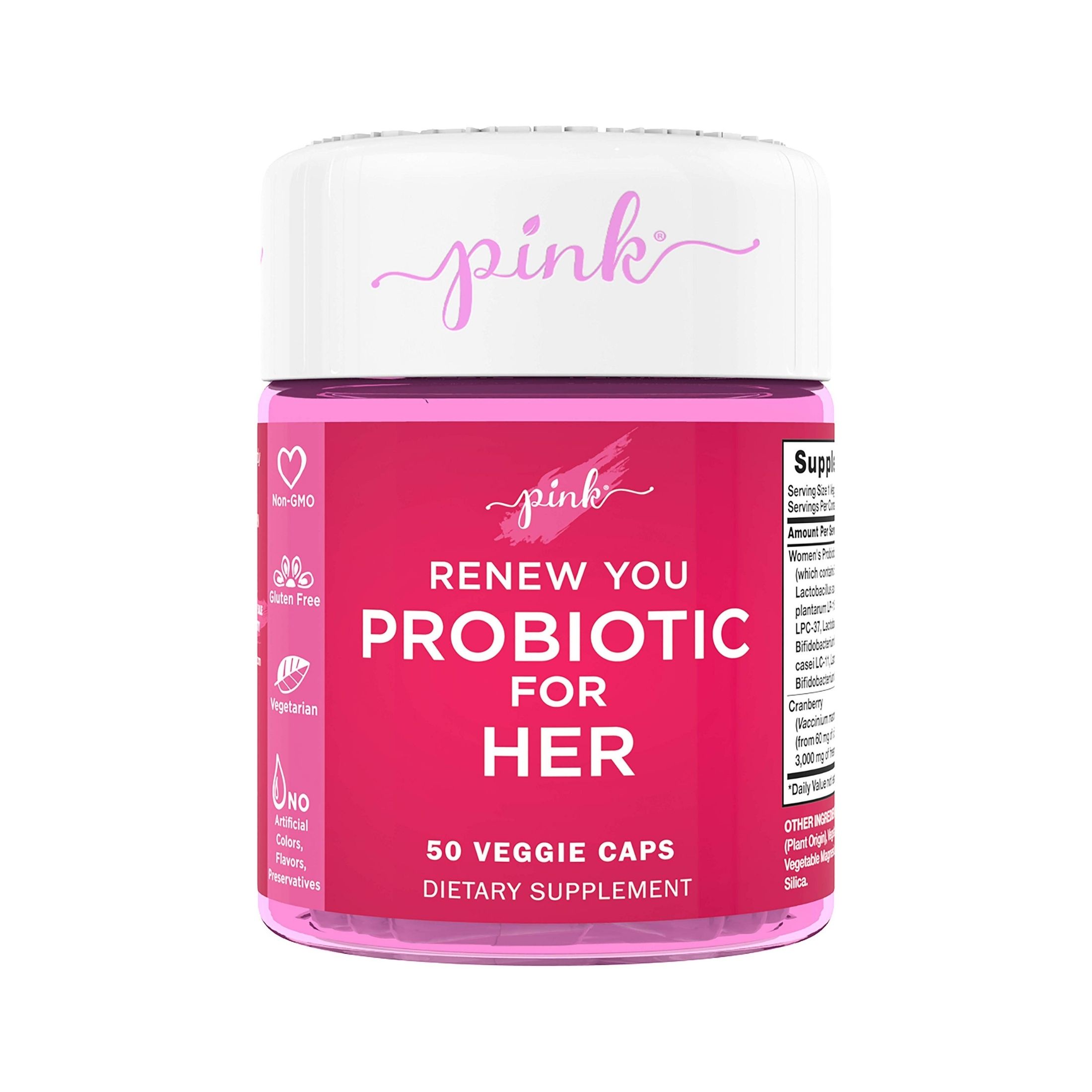 Nature's Truth Pink Vitamins Renew You Probiotic For Her Veggie Capsules - 50ct