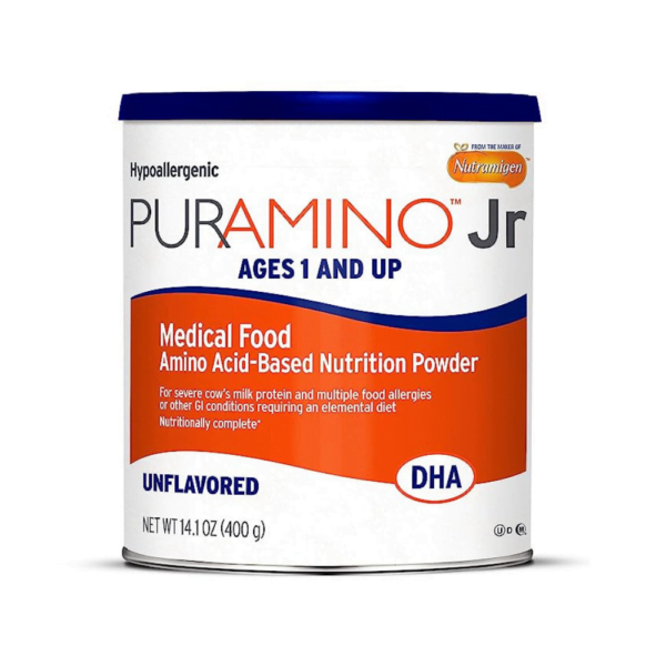 PurAmino Jr Junior Hypoallergenic Formula With DHA, Powder Can Unflavored