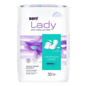 Seni Lady Maximum Bladder Control Pad Moderate Absorbency 11 Inch Length