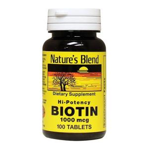 Nature's Blend S Hi-Potency Biotin Tablets 1000 Mcg