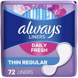 Always Thin No Feel Protection Daily Liners Regular Absorbency