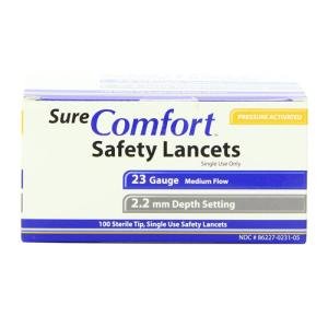 Sure Safety Lancet 23 Gauge 2.2 Mm Depth