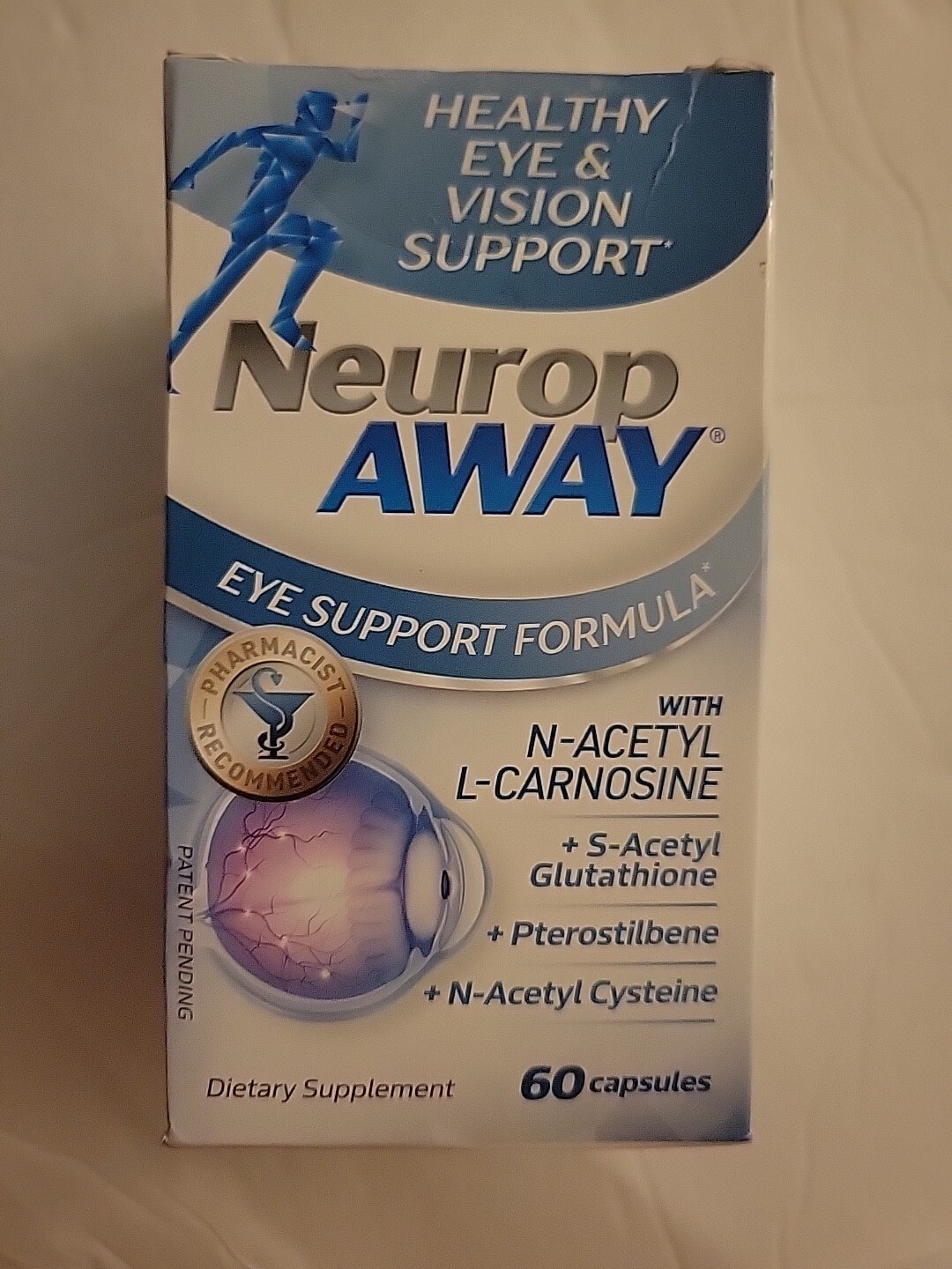 Neurop AWAY Eye Support Formula 60 Capsules Healthy Vision Support EXP 4/2026