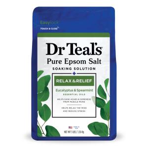 Dr Teal's Relax & Relief Pure Epsom Salt Eucalyptus & Spearmint Soaking Solution 3 Lb