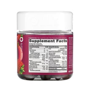 Olly The Perfect Womens Gummy Multivitamin, 45 Day Supply, Blissful Berry, Vitamins A, D, C, E, Biotin, Folic Acid, Chewable Supplement