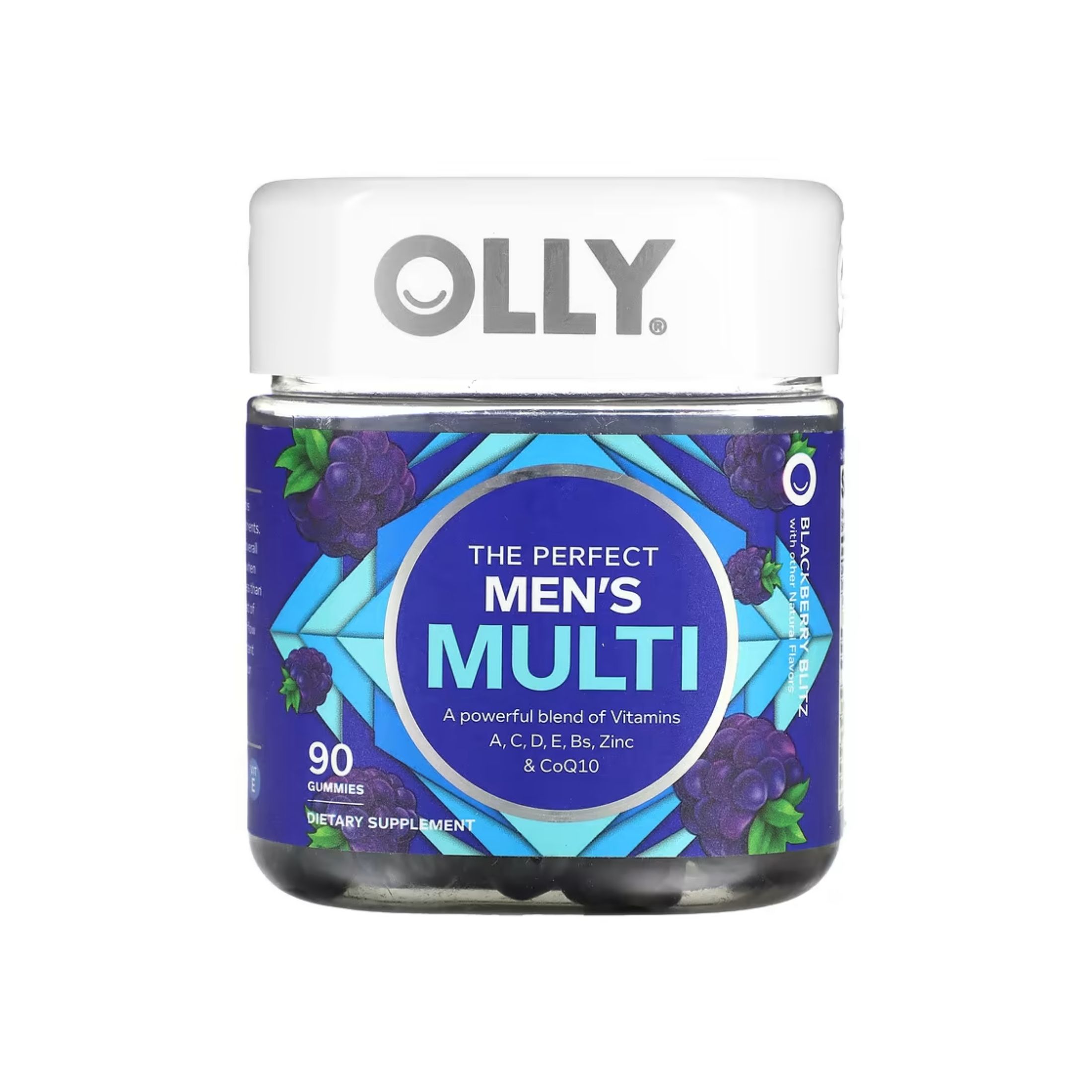 Olly The Perfect Men's Multivitamin 90CT, Blackberry Blitz