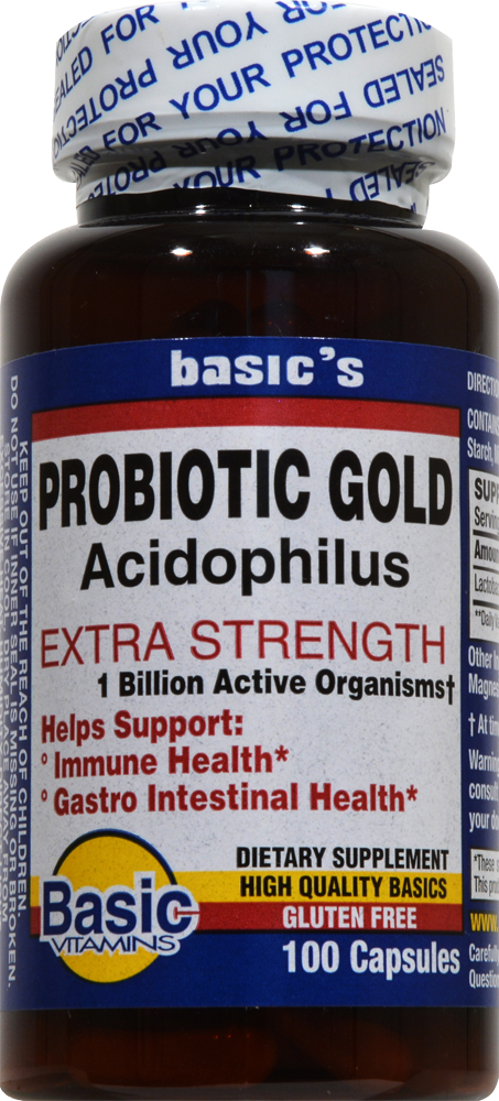 Basic Extra Strength Probiotic Gold Acidophilus Capsules