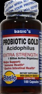 Basic Extra Strength Probiotic Gold Acidophilus Capsules