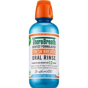TheraBreath 24-Hour Fresh Oral Rinse, Alcohol-Free, Invigorating Icy Mint