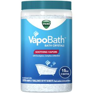 Vicks VapoBath Soothing Vapors Non-Medicated Bath Crystals 15 Oz