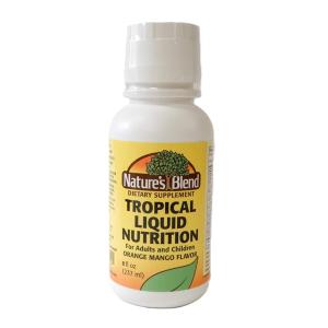 Nature's Blend Tropical Liquid Nutrition Liquid, Orange Mango, 8 Oz