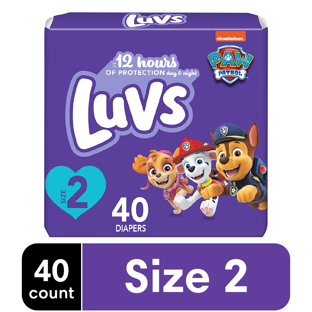 Luvs Diapers, Paw Patrol, Size 2 (12 18 Lb), Jumbo Pack