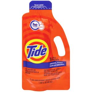 Tide Original Scent Liquid Laundry Detergent, 1 Load, 1.46 Fl Oz