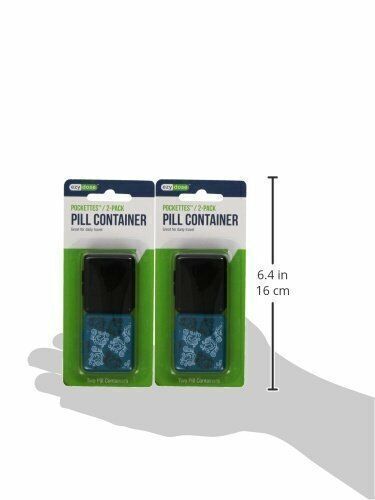 Ezy Dose Vitamin Pill Container Small Compact Travel Size Snap Top 2ct
