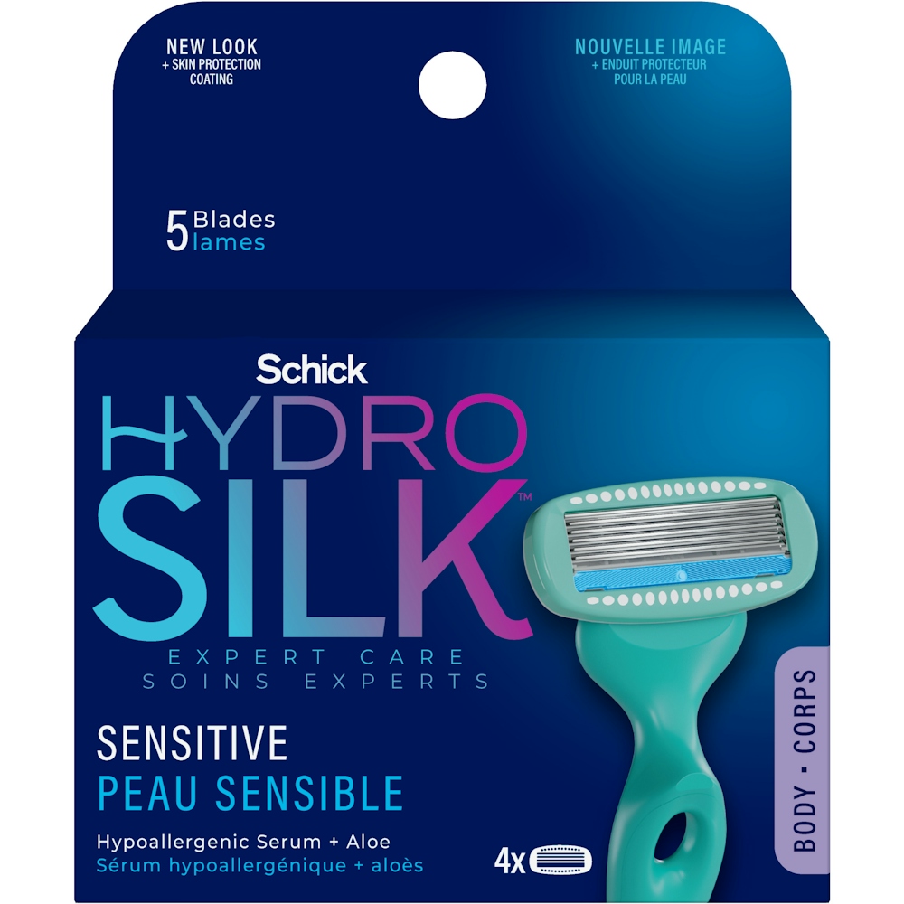 Schick Hydro Silk Women's Shower Ready Sensitive Care Refill Razor Blades