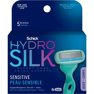Schick Hydro Silk Women's Shower Ready Sensitive Care Refill Razor Blades