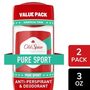 Old Spice High Endurance Antiperspirant Deodorant For Men, Pure Sport Scent, 3.0 Oz, Twin Pack