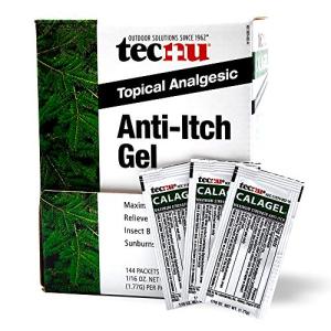Calagel Tec Labs Tecnu Anti-Itch Gel, Maximum Strength Itch Relief For Rashes, Bug Bites, Stings & Minor Burn Relief – 1/16 Ounce Packets, 144 Count Dispenser, Dispenser Box
