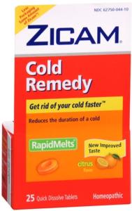 Zicam Zinc Cold Remedy Rapid Melts Quick Dissolve Tablets Citrus Flavor 25ct