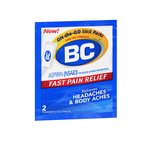 BC Powder Original Strength Pain Reliever Aspirin Dissolve 2 Pack 36ct