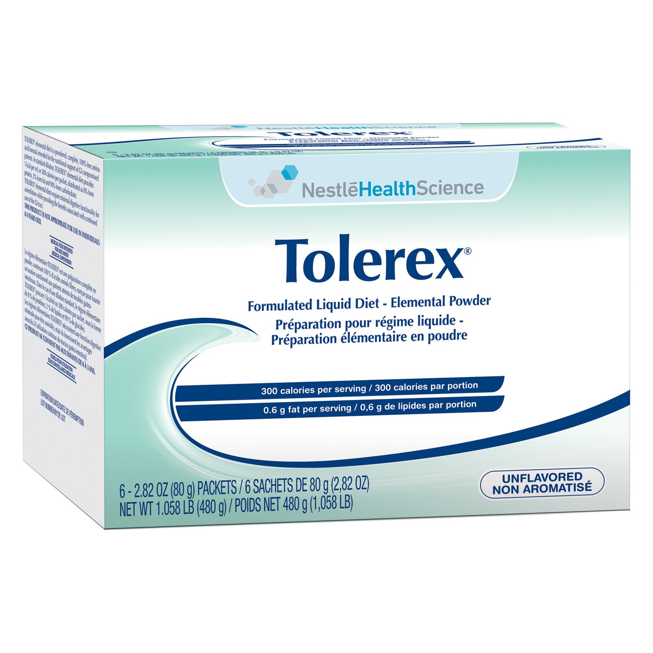 Tolerex Maintenance Elemental Diet Powder Packets, Unflavored, 80 Gm