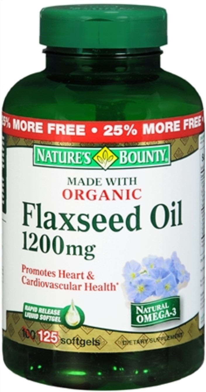 Nature's Bounty Flaxseed Oil, 1200 Mg, Rapid Release Softgels
