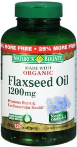 Nature's Bounty Flaxseed Oil, 1200 Mg, Rapid Release Softgels