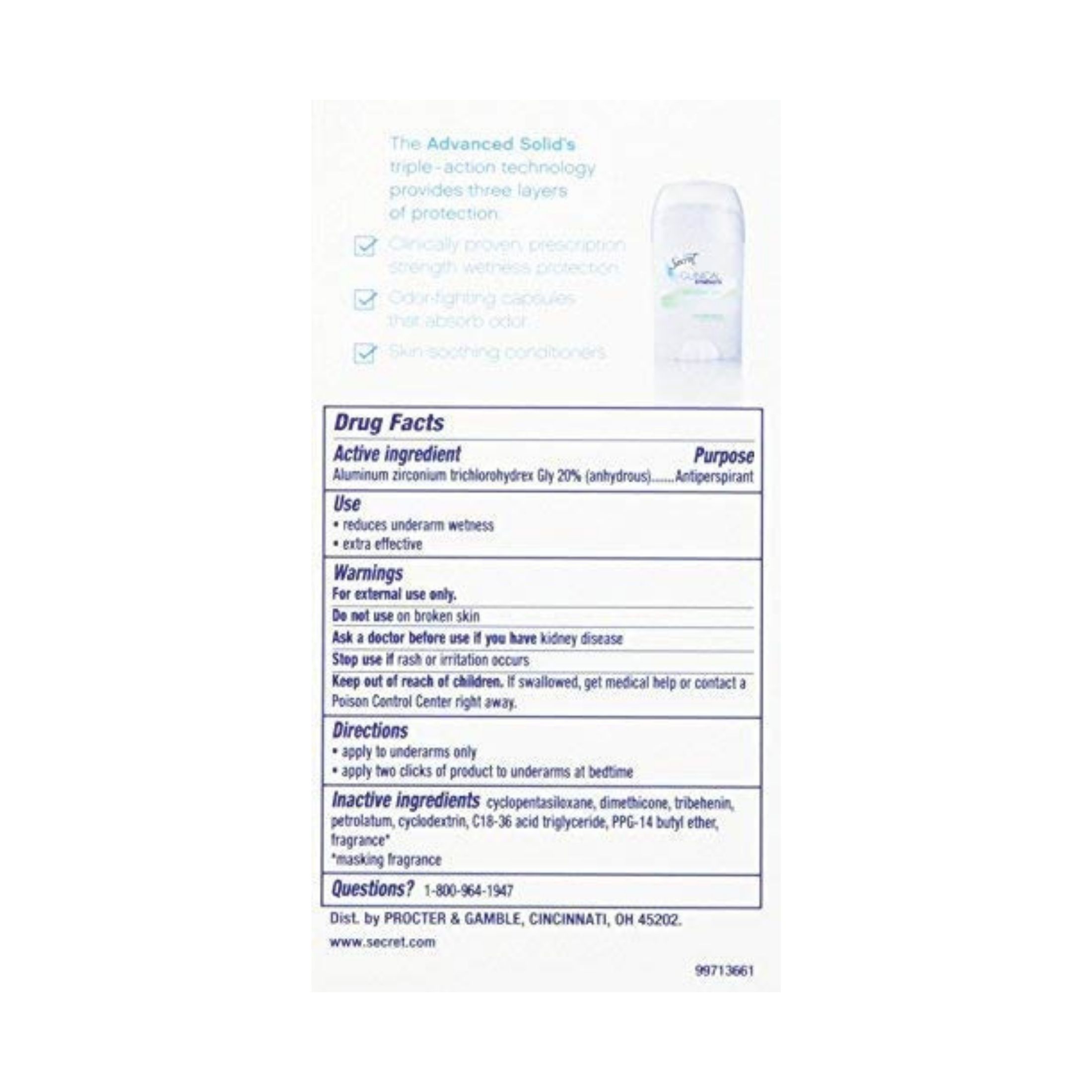 Secret Clinical Strength Light And Fresh Soft Solid Antiperspirant & Deodorant