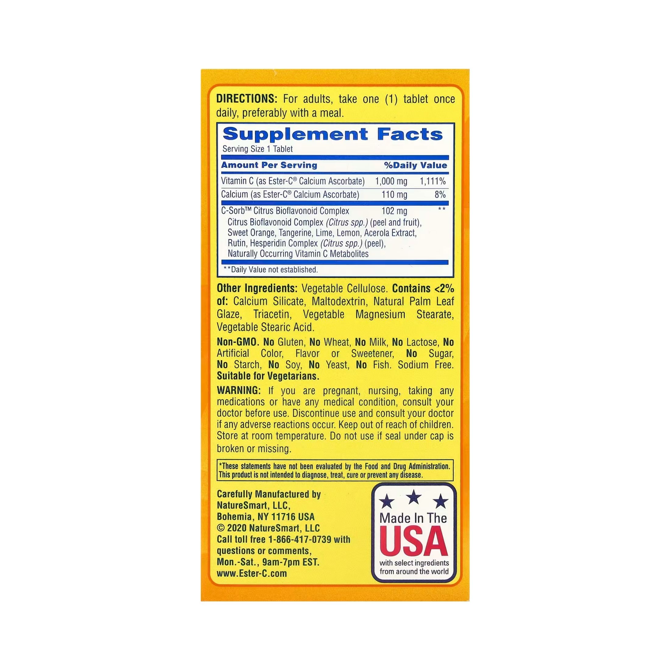Ester-C Vitamin 24 Hour Coated Tablets, 1,000 Mg