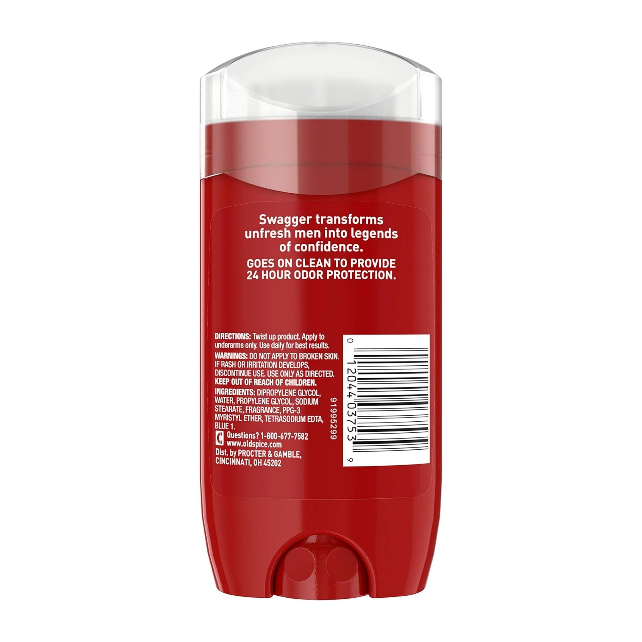 Old Spice Aluminum Free Deodorant For Men Swagger Lime & Cedarwood Scent Red Collection