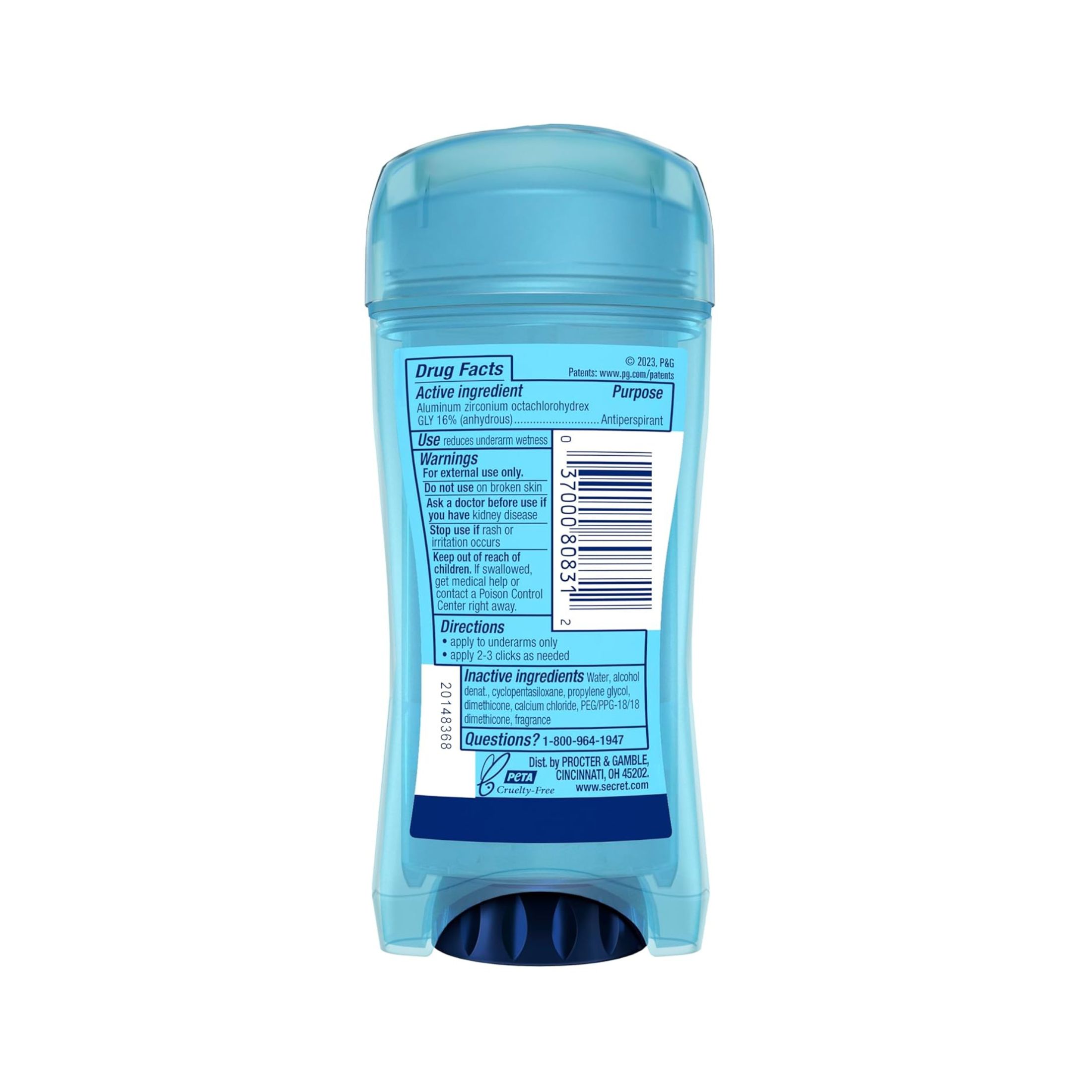 Procter & Gamble USA Secret Deo Gel Outlast Comp Clean 2.7