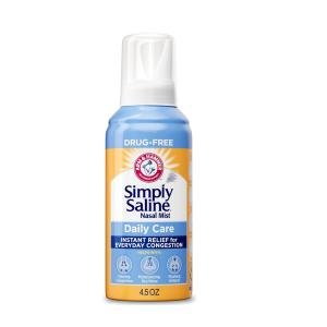 Arm & Hammer Simply Saline Nasal Care Daily Relief Mist Spray 4.5oz