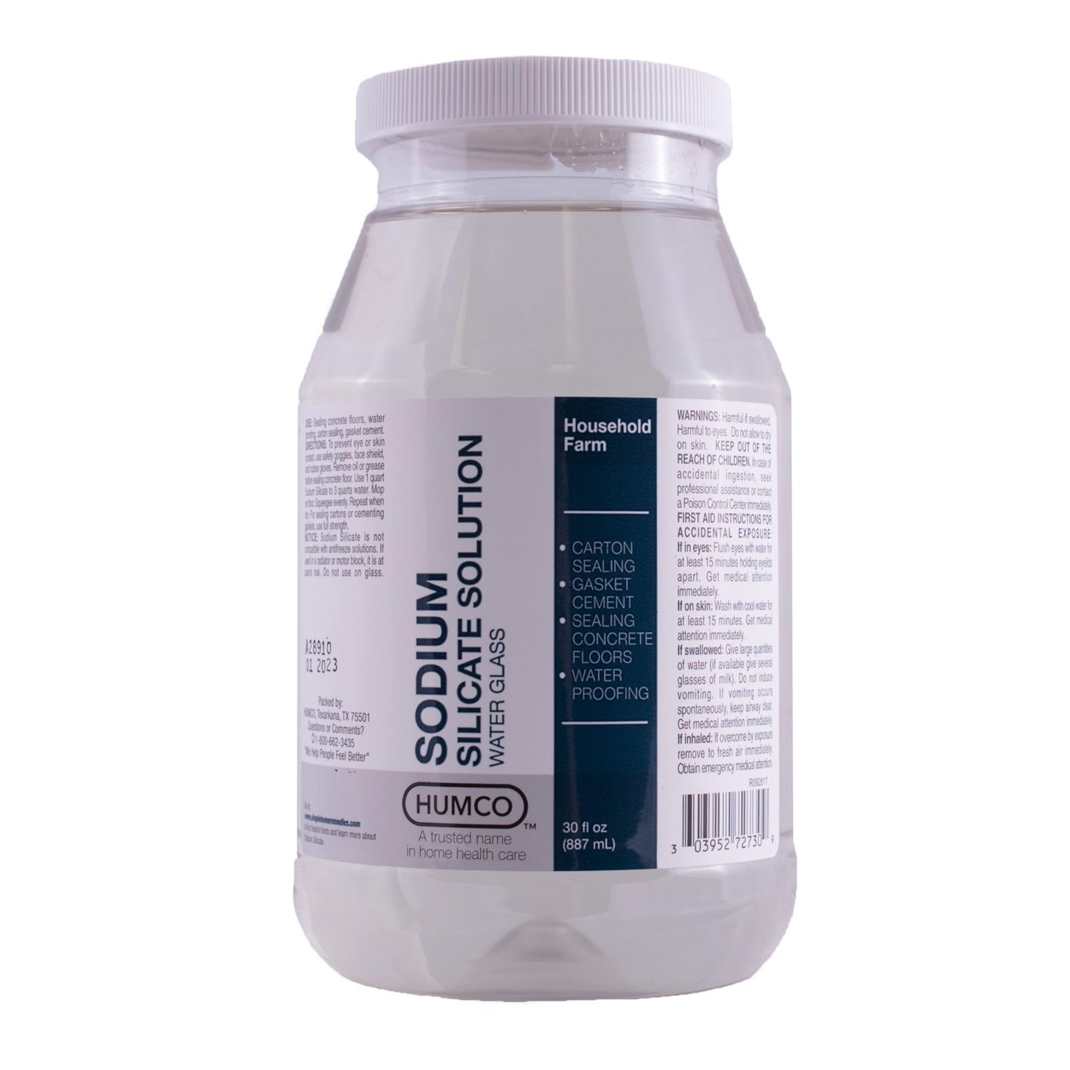 Humco 272730001 Sodium Silicate Solution 30 Oz, Shape
