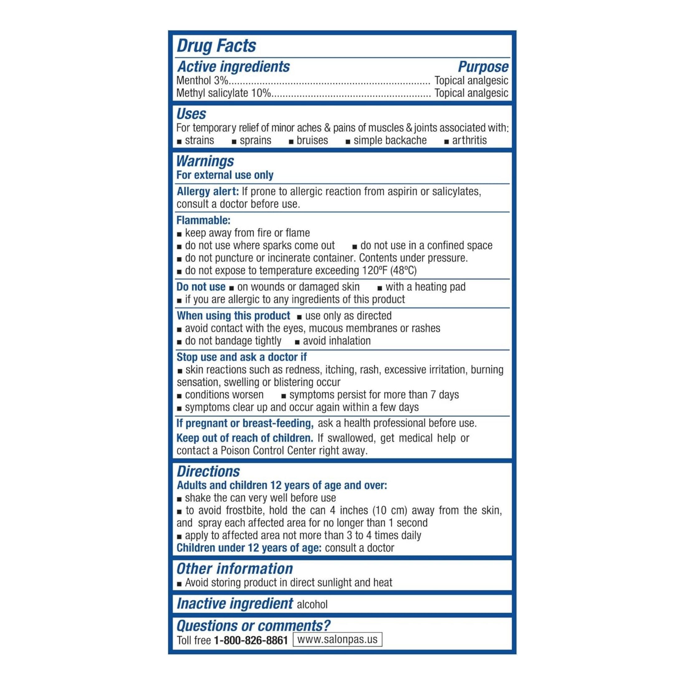 Salonpas Pain Relief Jet Spray, 4 Oz