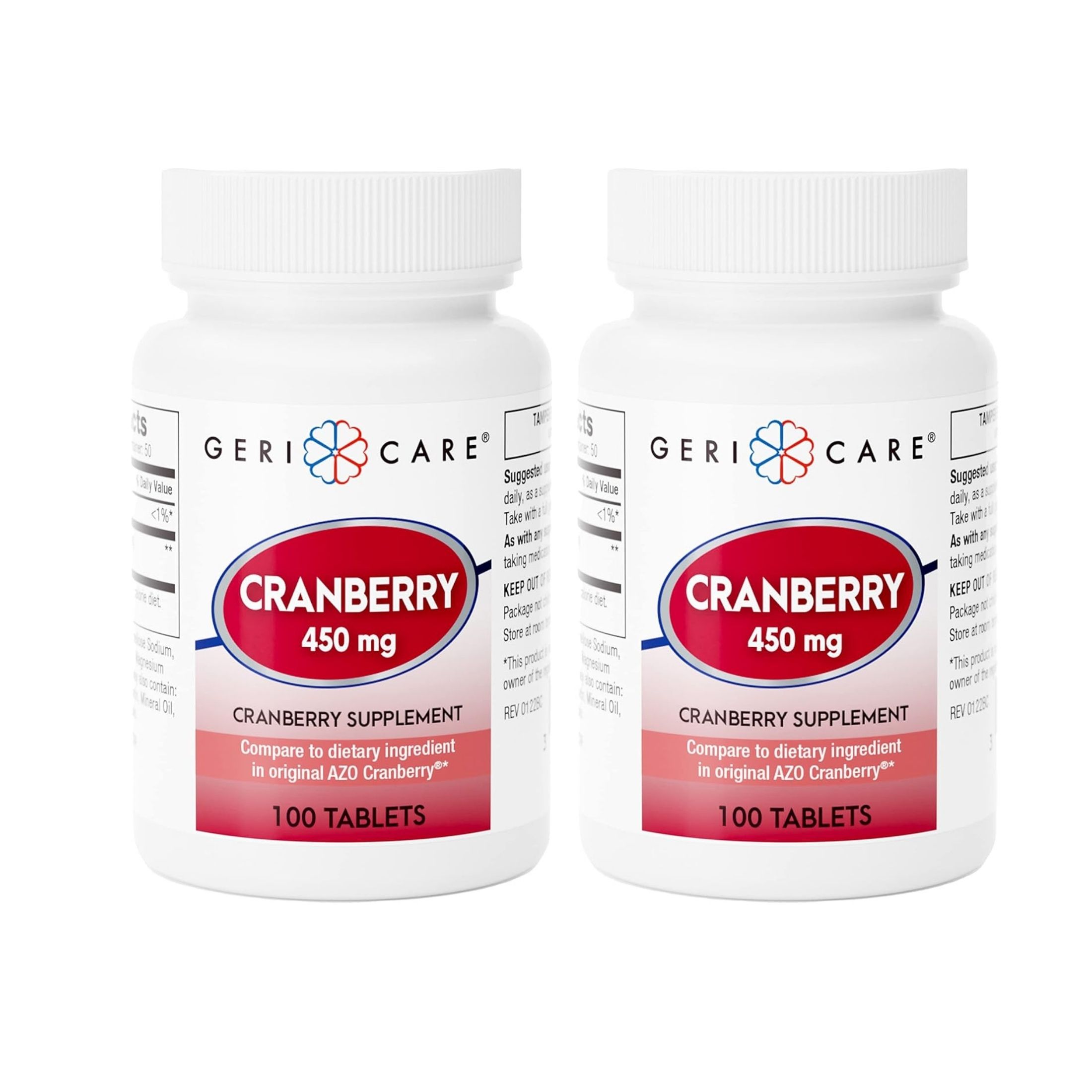 GeriCare Cranberry Supplement Pills 450 Mg, 100 Tablets