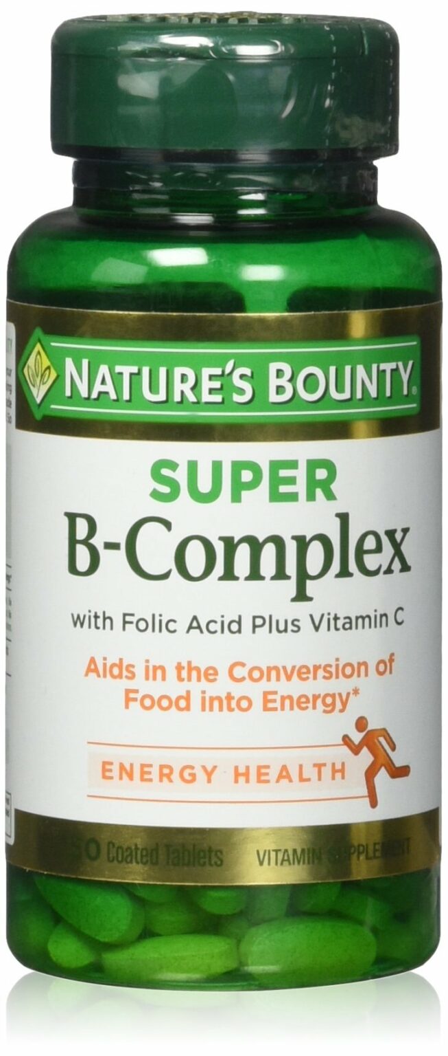 Nature's Bounty Super B Complex With Folic Acid Plus Vitamin C Tablets