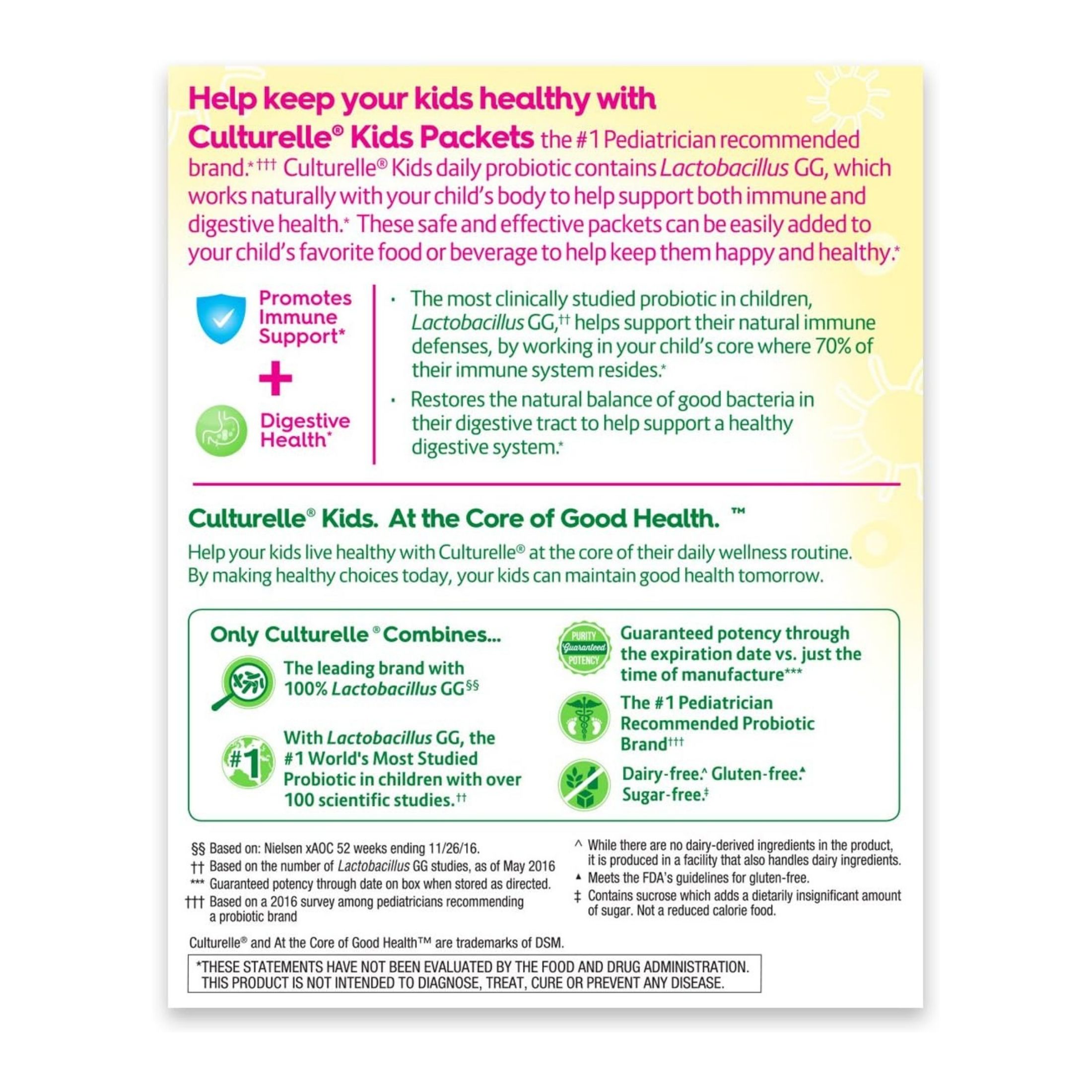 Culturelle Probiotics Kids Daily Probiotic Dietary Supplement Packets