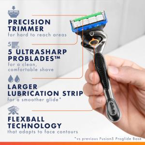 Gillette Fusion5 Pro Glide Razor Blades For Men, 4 Blade Refills