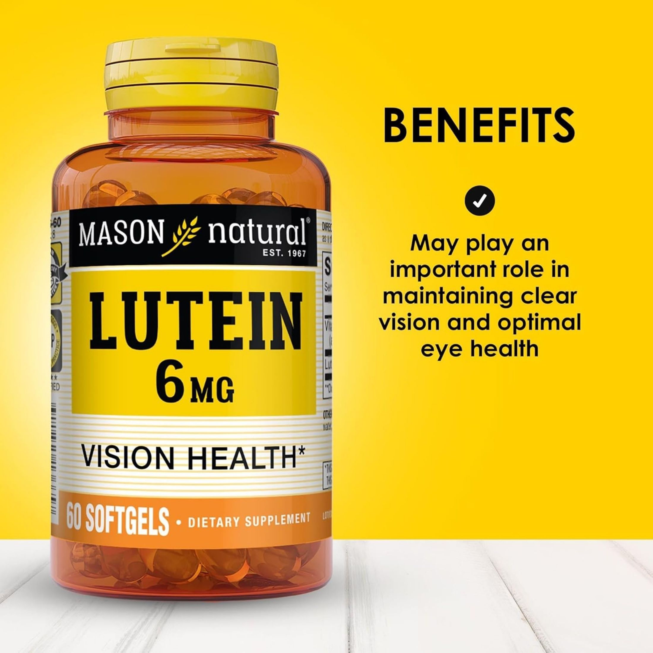 Mason Natural Vitamins Lutein 6 Mg Softgels