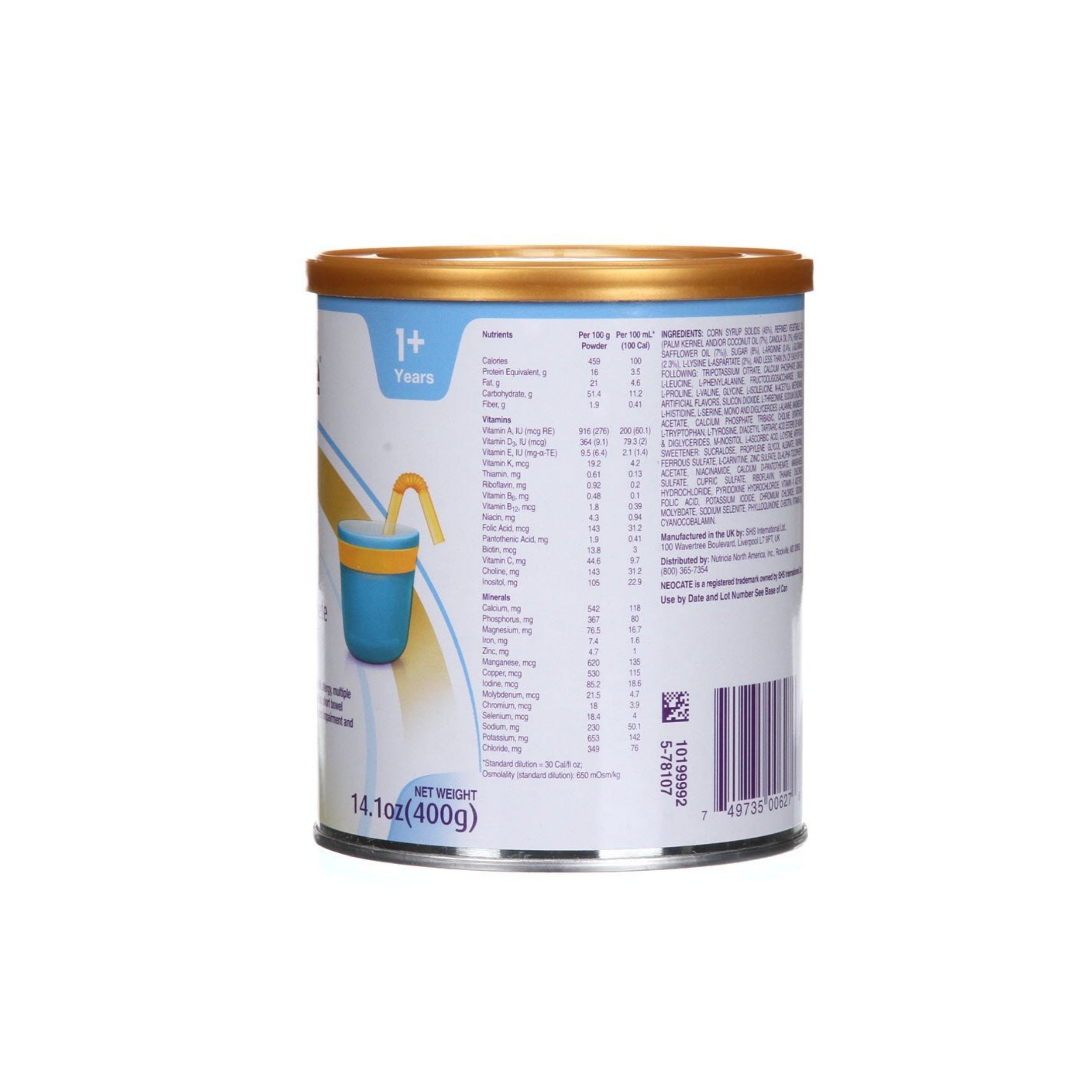 Neocate Junior Con Prebióticos, Vainilla 14.1 Oz
