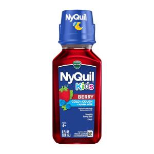 Vicks Cold & Cough + Runny Nose, Nighttime Relief, Berry, Kids, Ages 6+ 8 Fl Oz