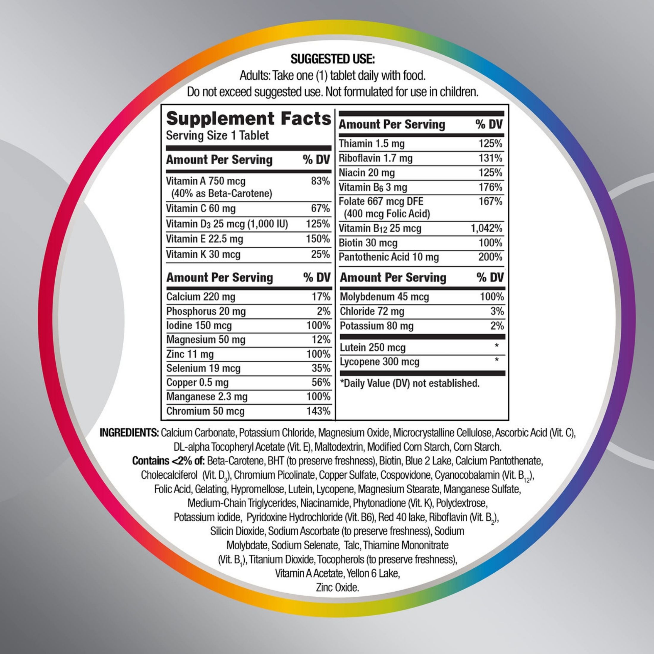 Centrum Silver Adults 50 Multivitamin Multimineral Supplement Tablets
