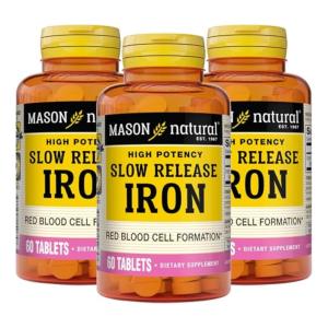Mason Natural High Potency Slow Release Iron 50 Mg 60 Tablets
