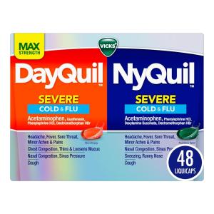 Vicks Dayquil Nyquil Cold, Flu And Congestion Medicine, LiquiCaps