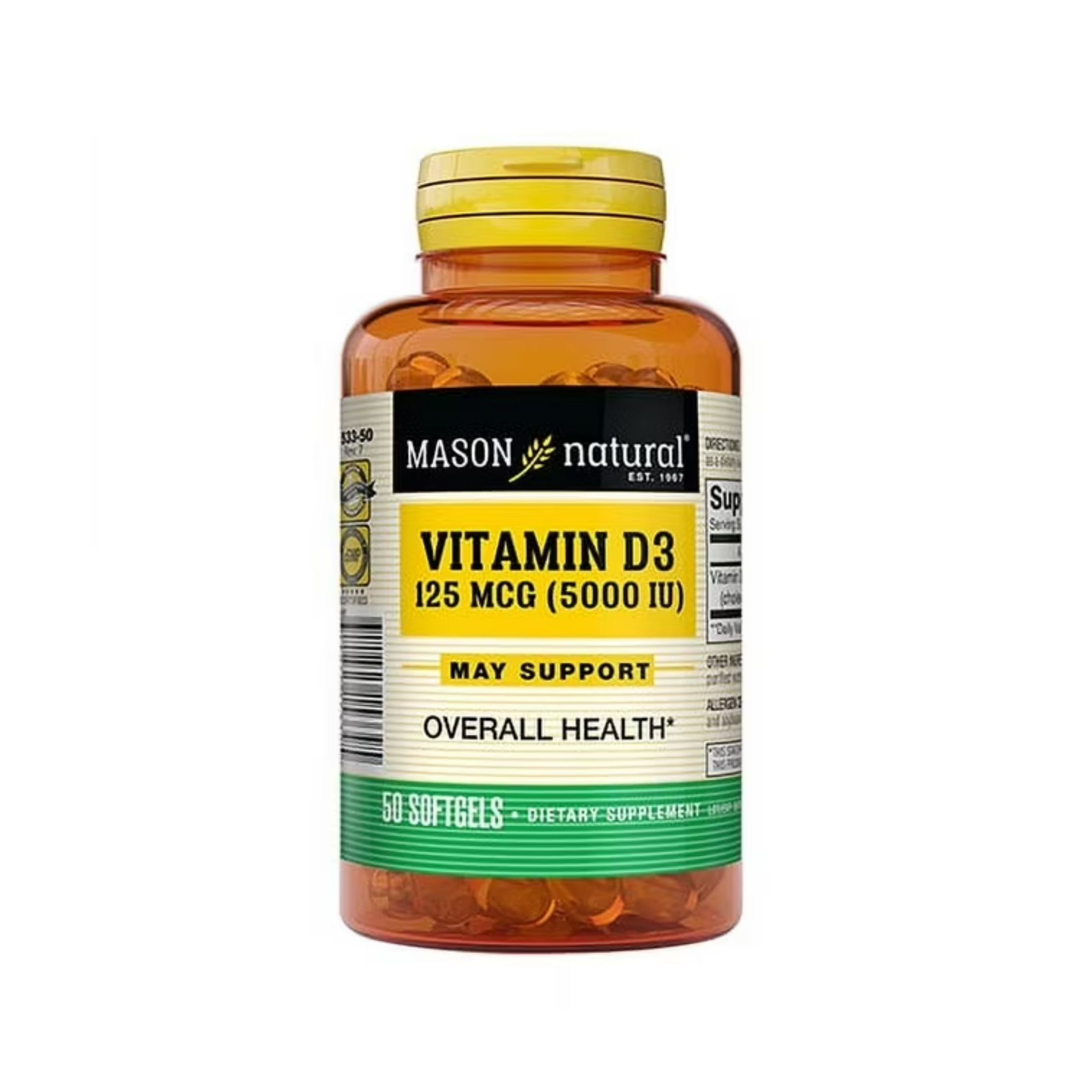 Mason Natural Advanced Vitamin D 5000 IU, 50 Softgels