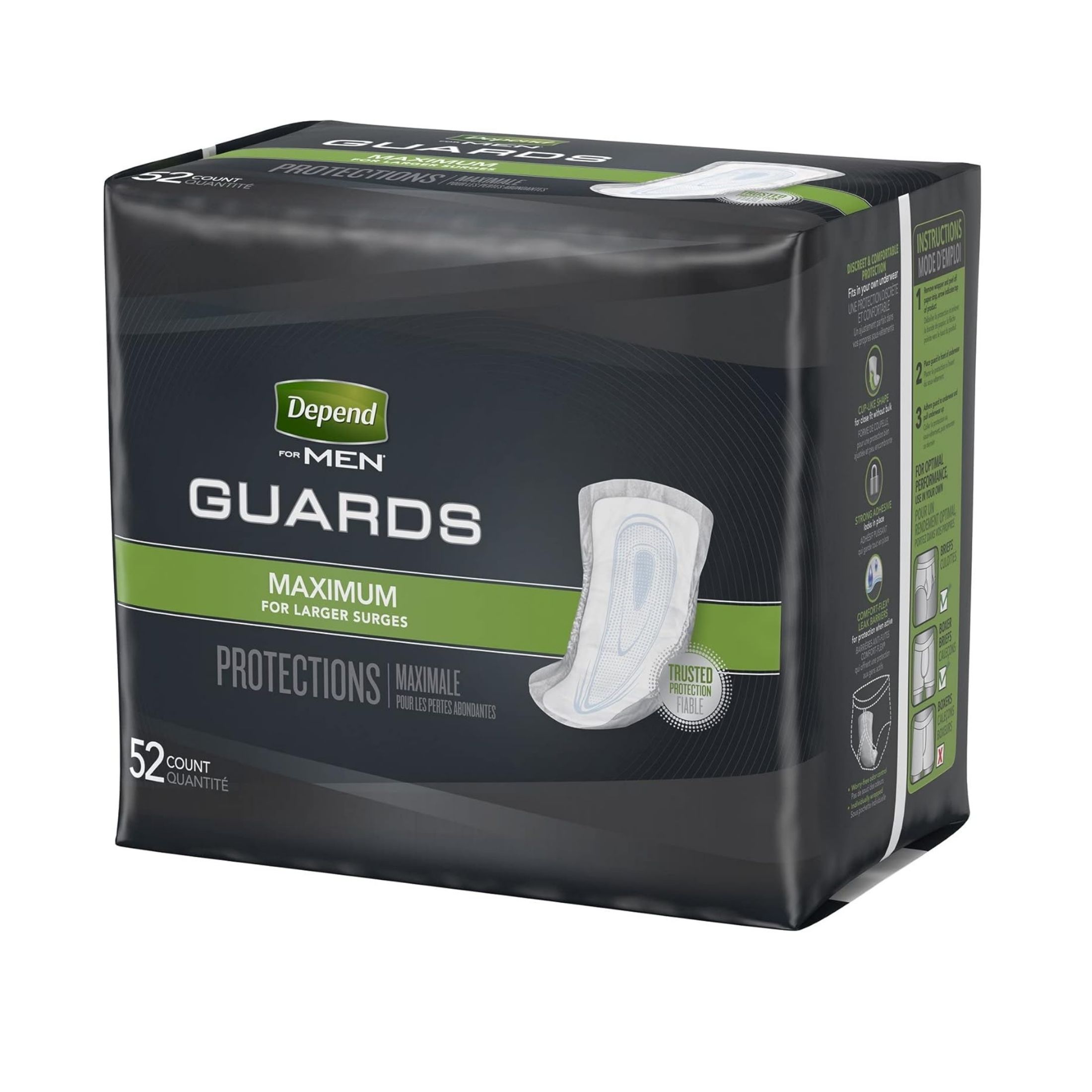 Depend Guards For Men Maximum Absorbency Incontinence Pads