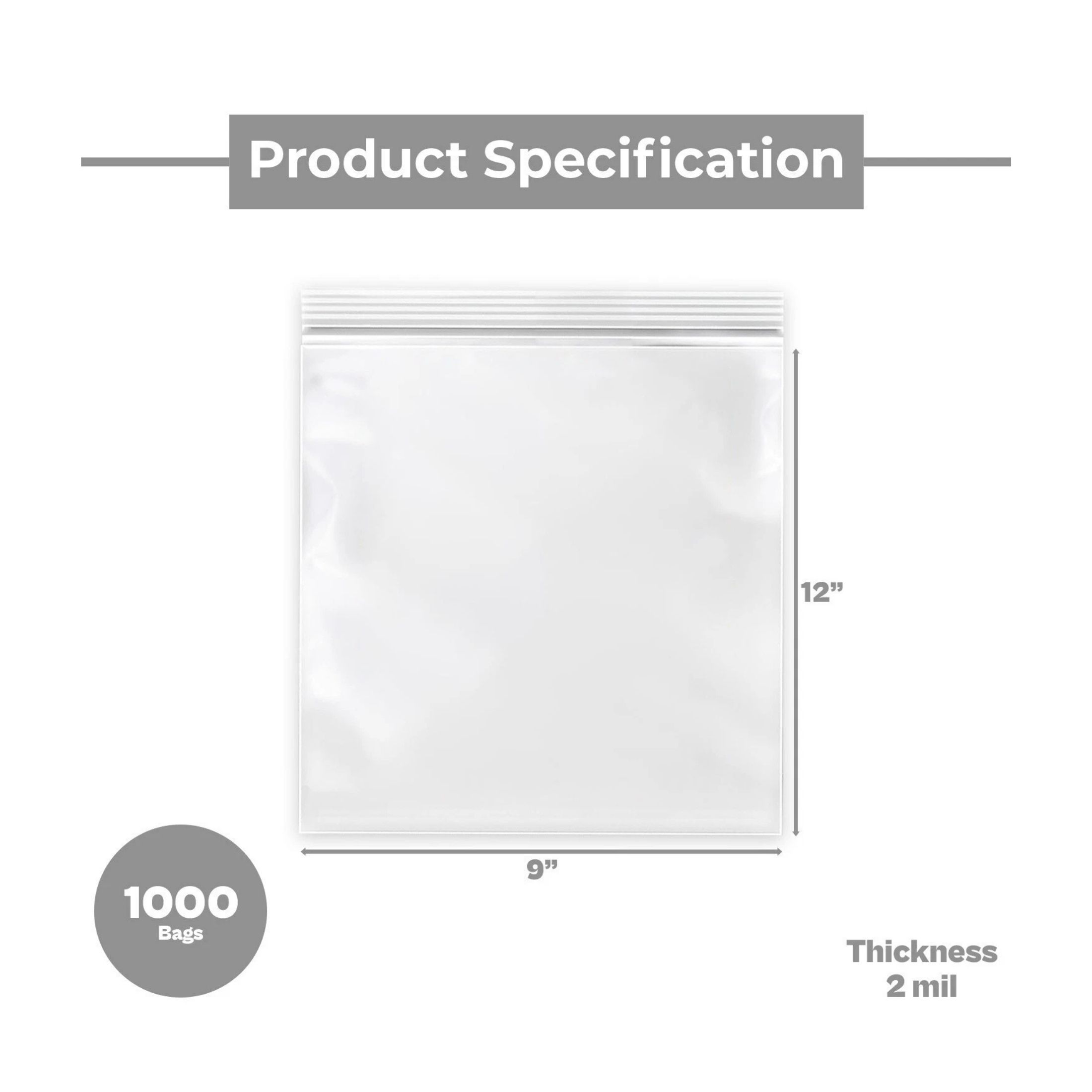 Lightning Powder Low Density Flat Bag - 9" X 12", 0.004"