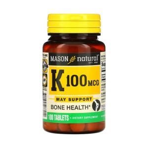 Mason Natural Vitamin K, 100 Mcg, Tablets